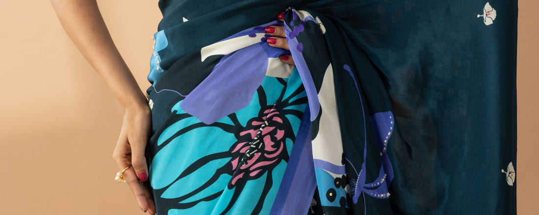 Silk Sarees with Modern Art Prints: Where Chic Meets Comfort