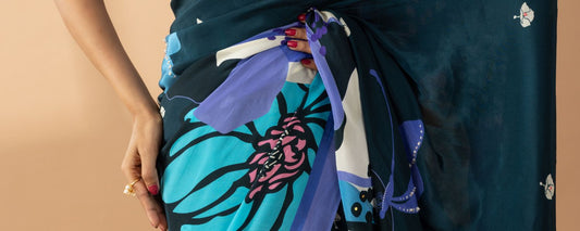 Silk Sarees with Modern Art Prints: Where Chic Meets Comfort