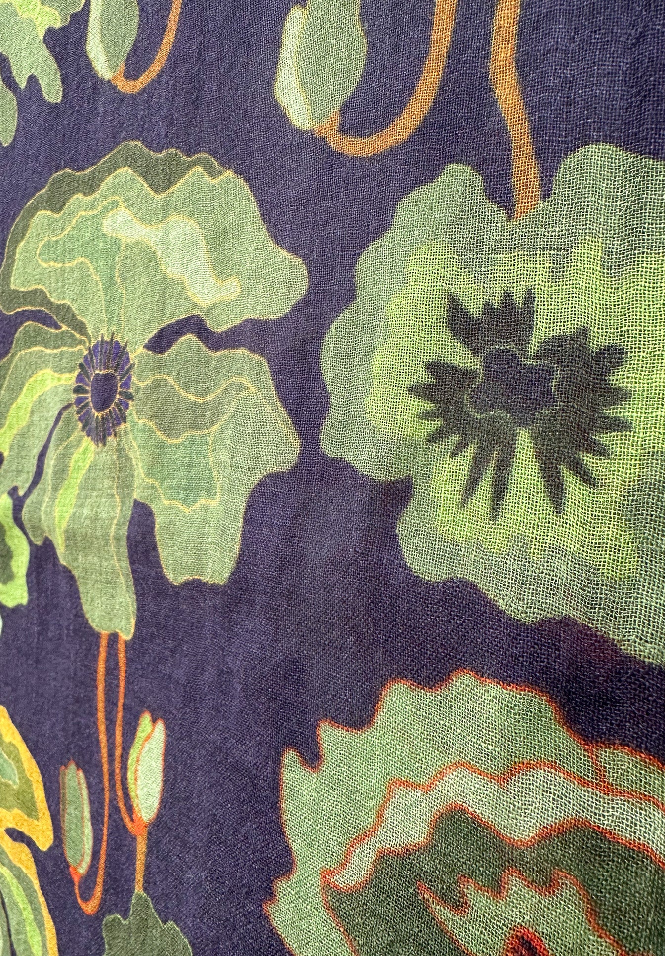 Northern Lightscape Silk Wool Stole