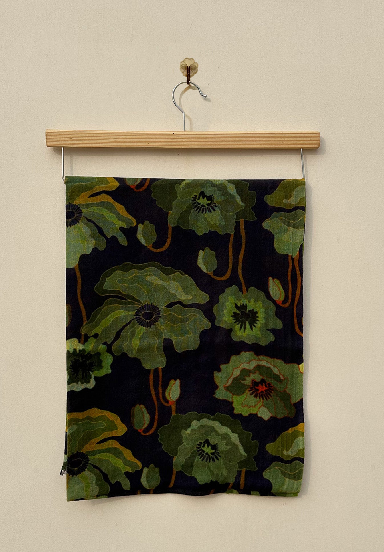 Northern Lightscape Silk Wool Stole