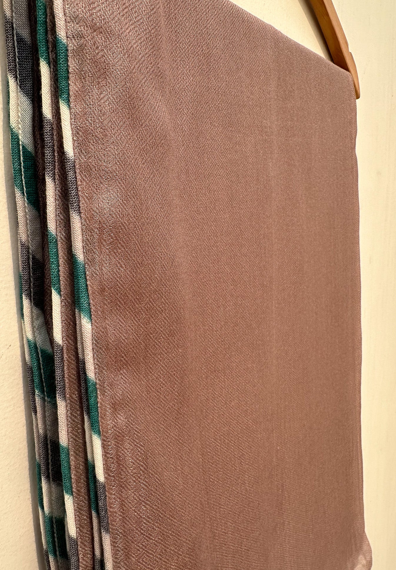 Snowy Owl's Flight Silk Wool Stole