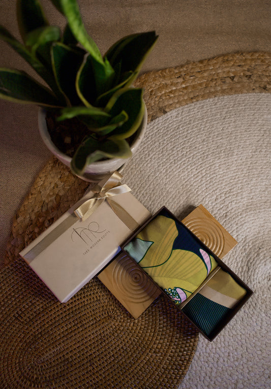 Singin' in the Rain, the combo of Silk Pocket Square & Cotton Scarf