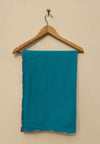 Frosted Kiss Blue Silk Wool Stole