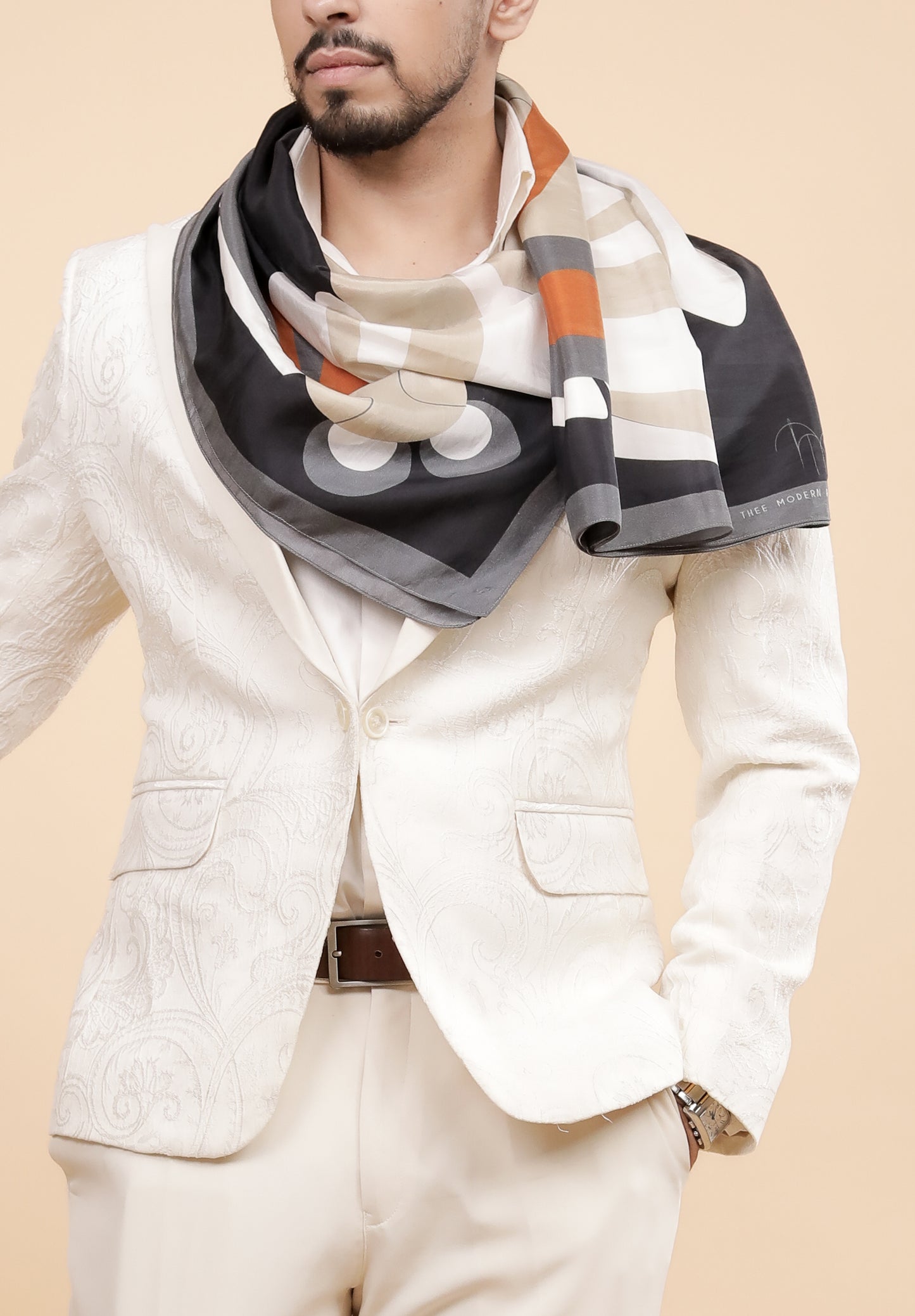 Reversed Bugs Men Silk Scarf