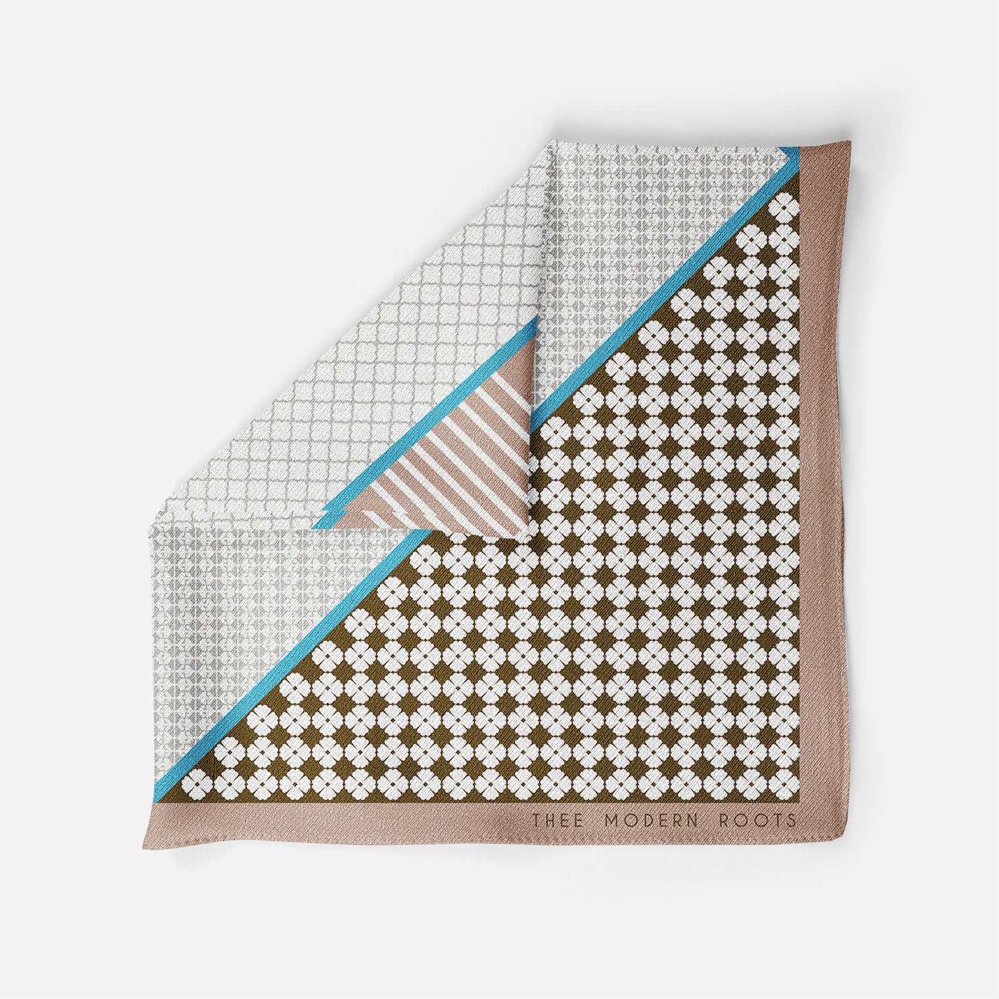 Enigma in Olive Silk Pocket Square