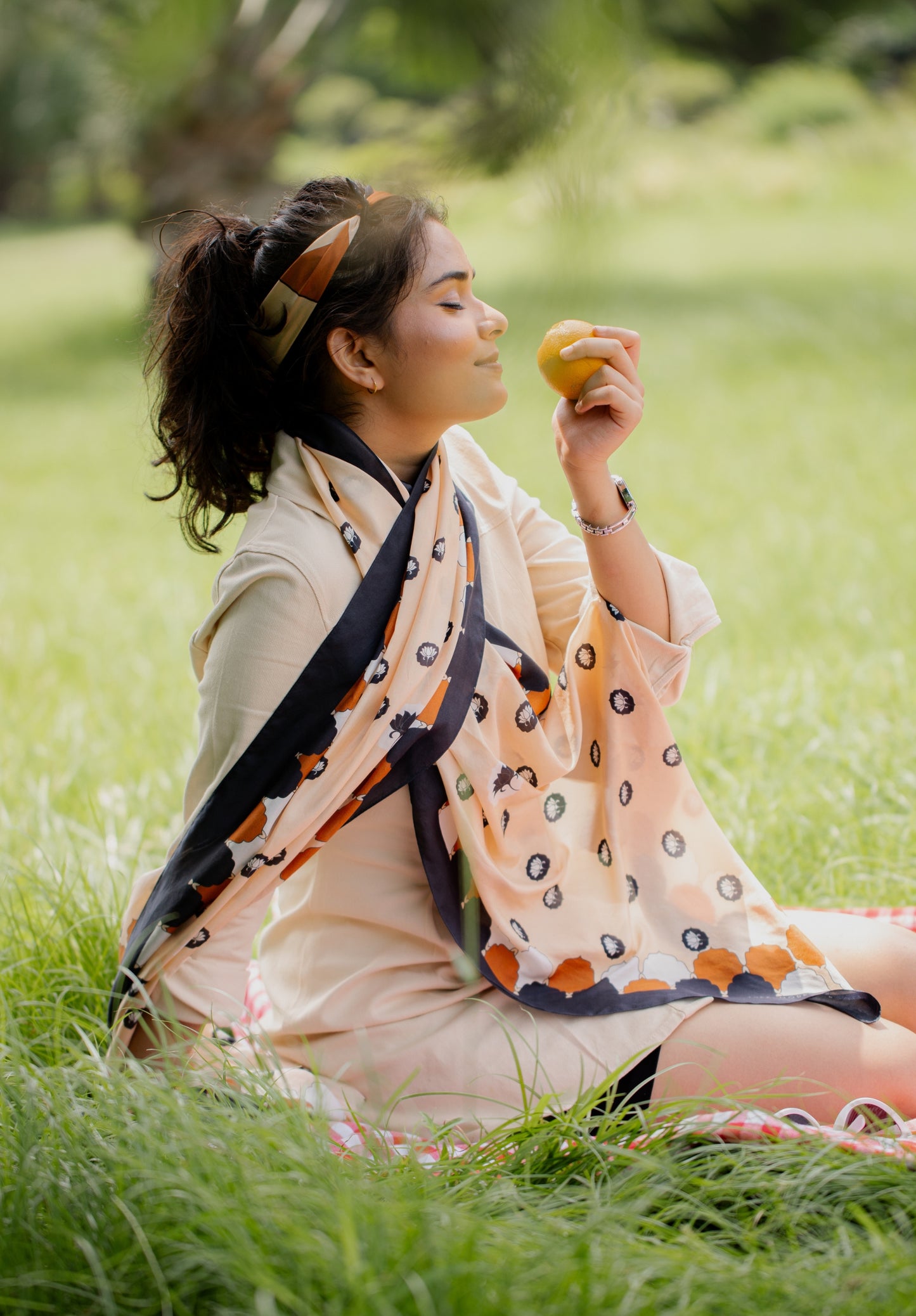 Lotus Garden Silk Stole
