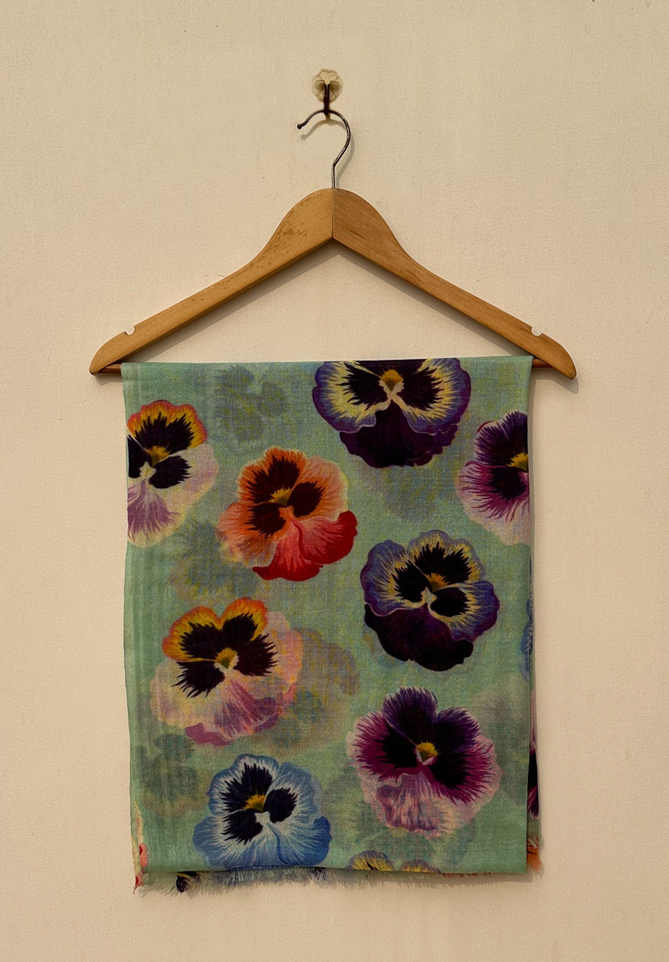 Snowy Serenade Silk Wool Stole