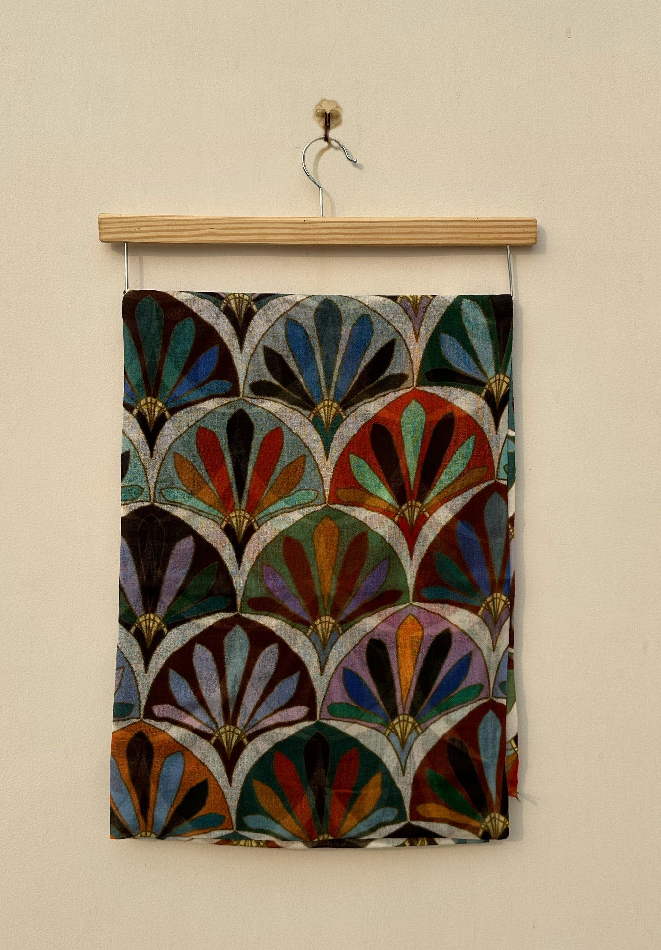 Floral Sunset Silk Wool Stole