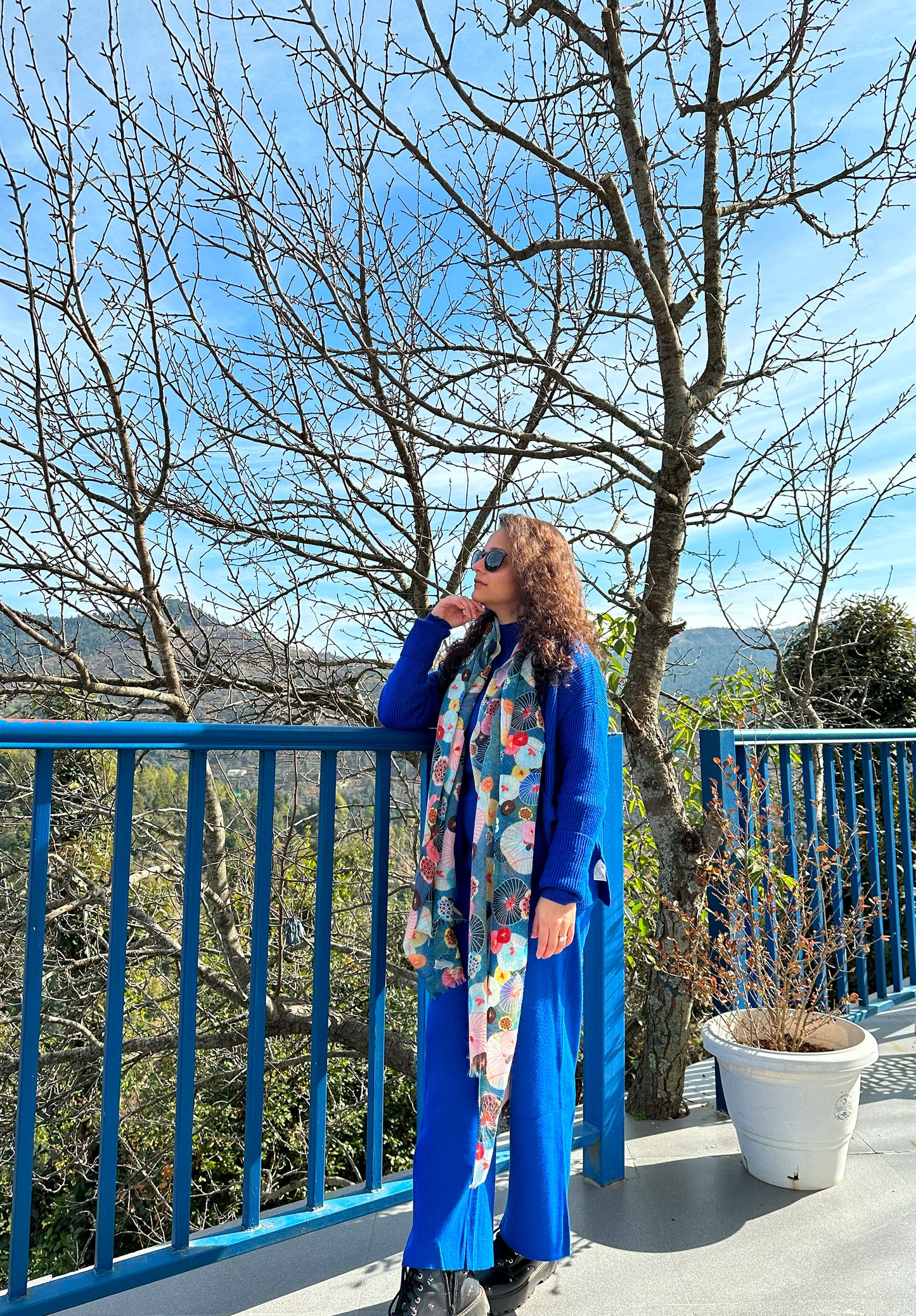 Whispering Pines Silk Wool Stole