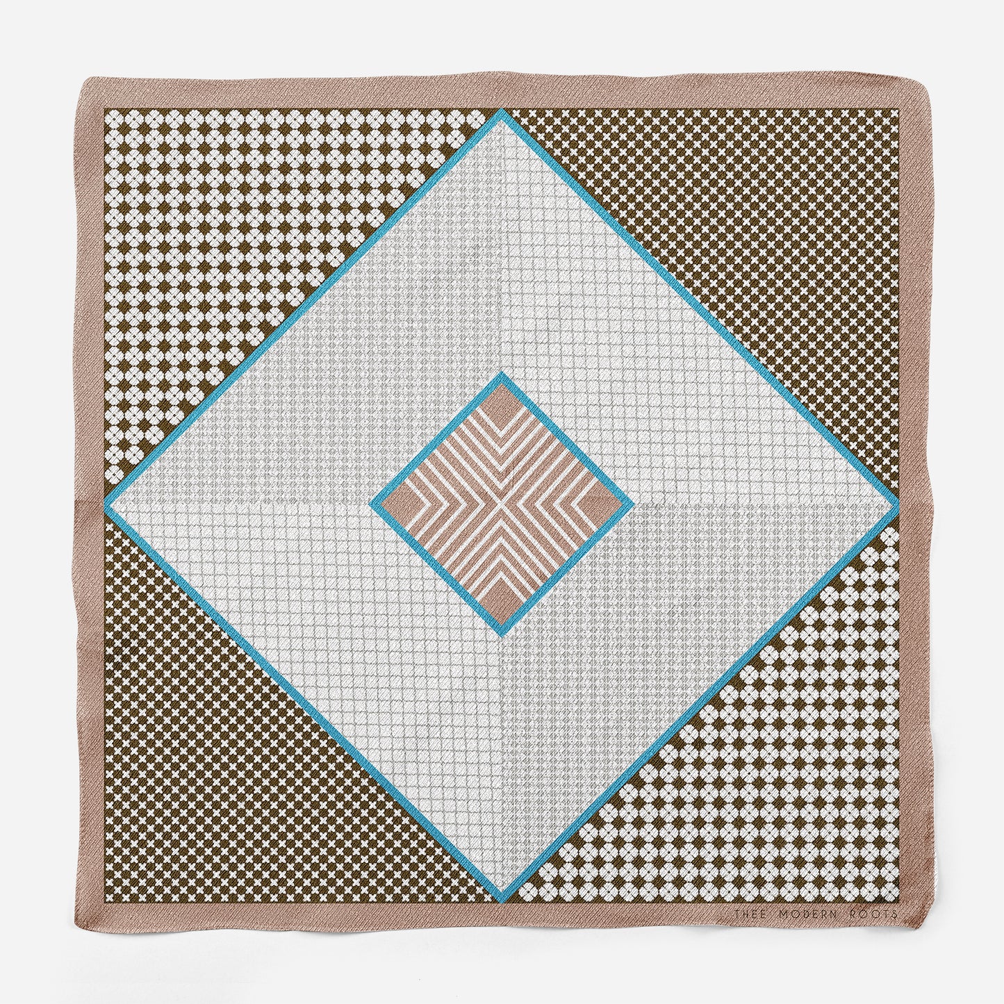 Enigma in Olive Silk Pocket Square