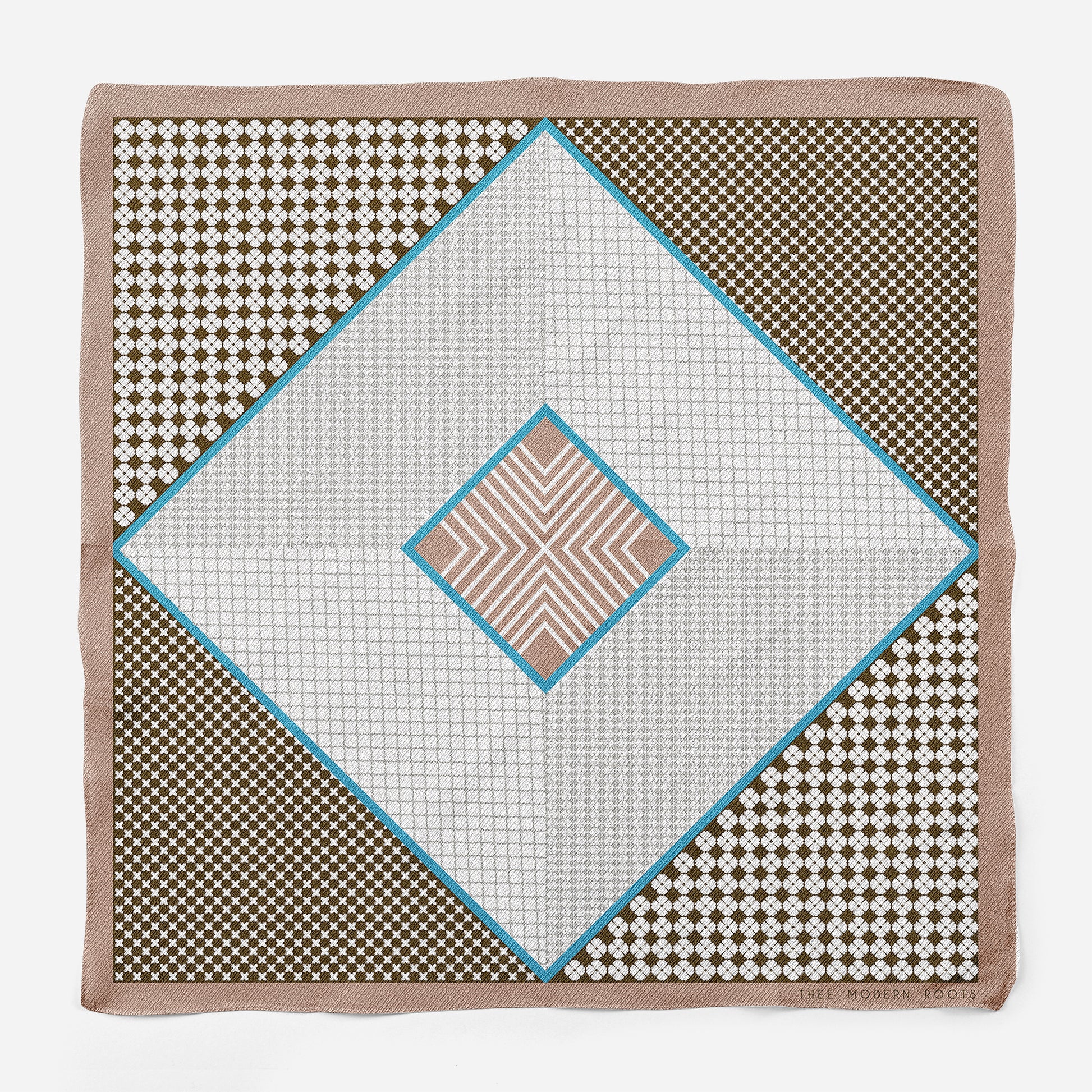 Enigma in Olive Silk Pocket Square