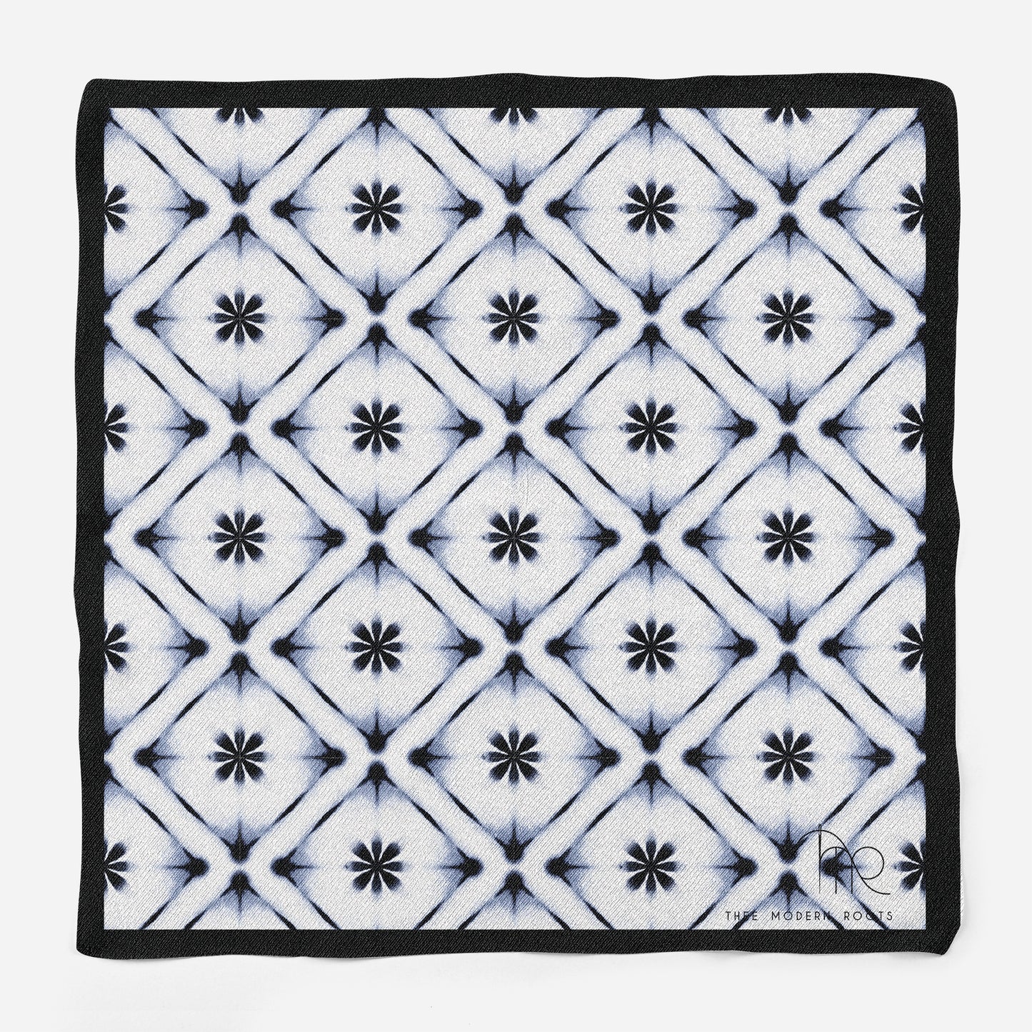 Midnight Bloom Blitz Silk Pocket Square