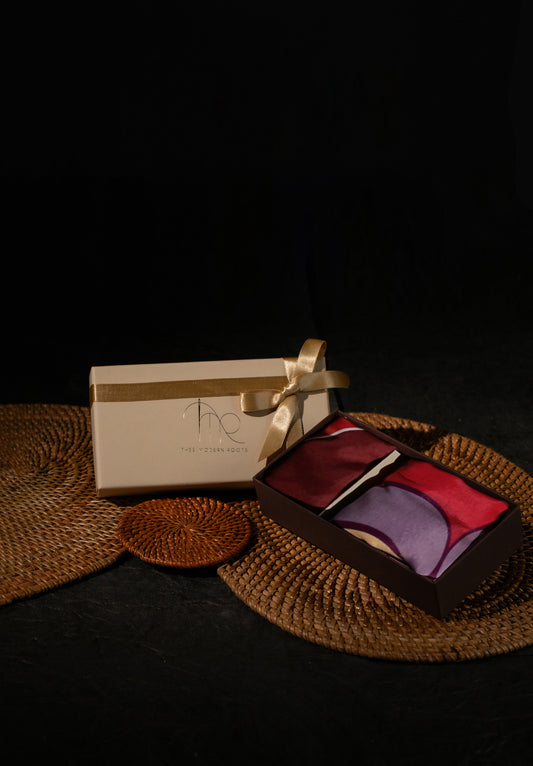 Notting Hills, the combo on Silk Pocket Square & Cotton Scarf