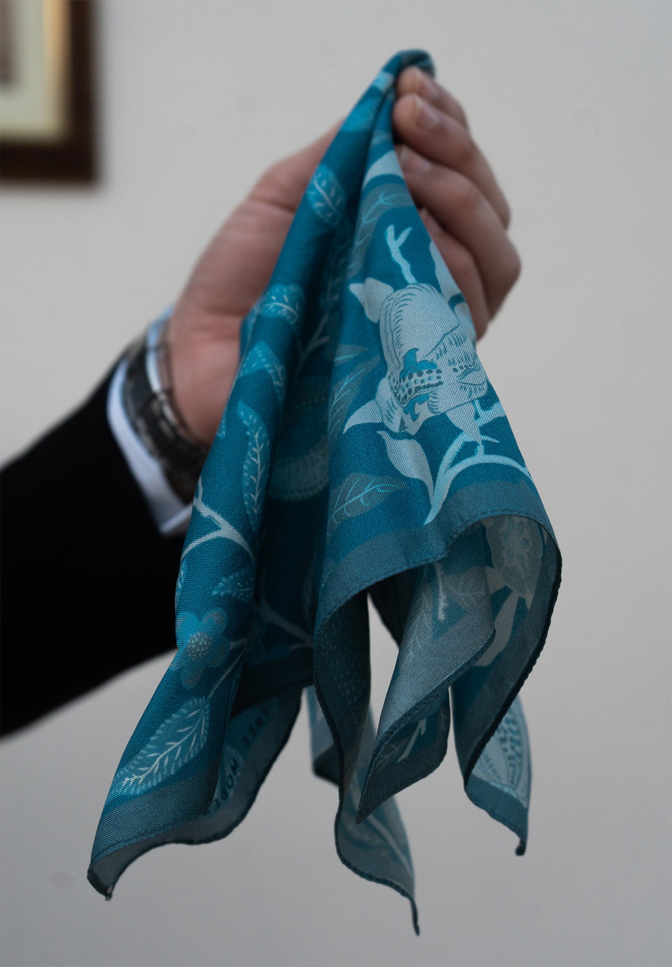 Blue Harvest Silk Pocket Square