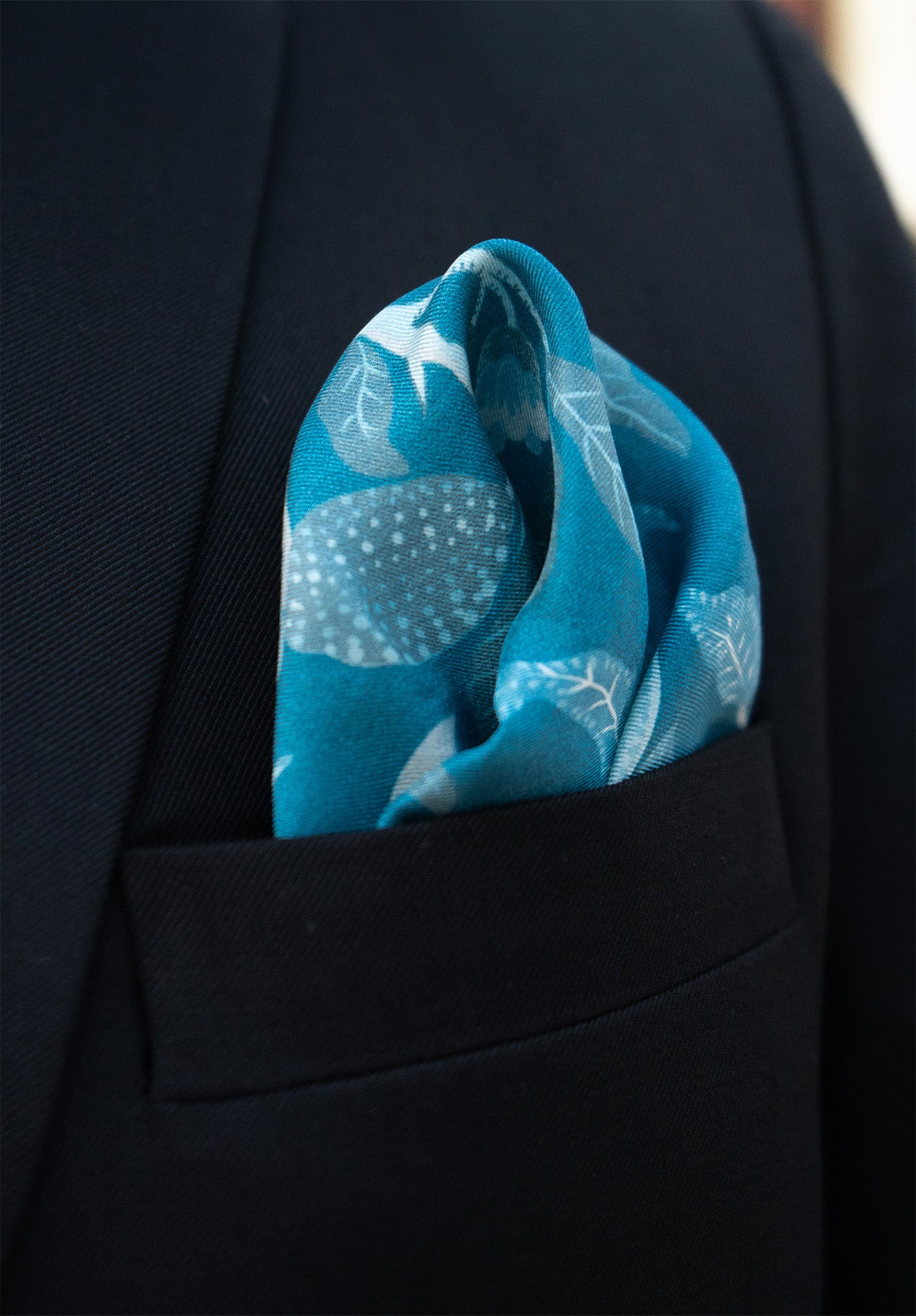 Blue Harvest Silk Pocket Square