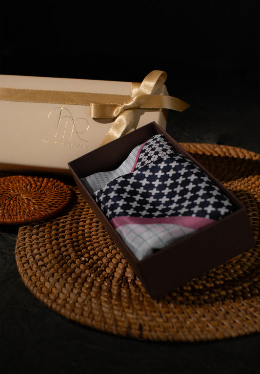 Cocktail, the combo on Silk Pocket Square & Silk Scarf