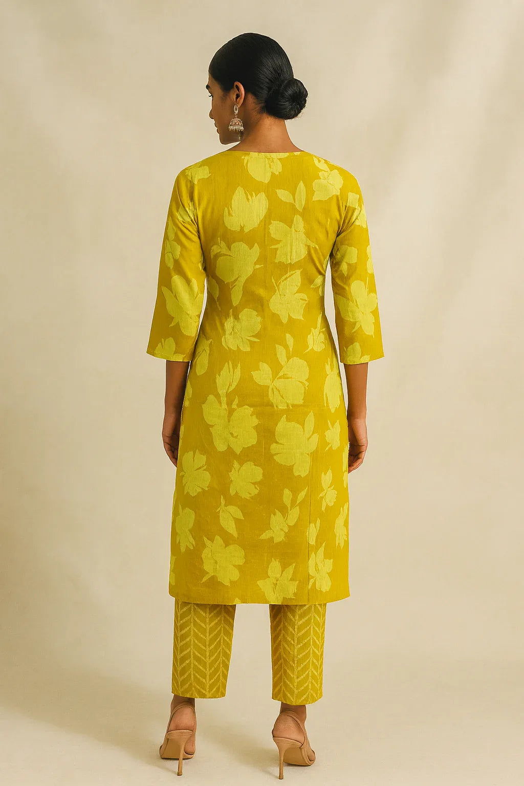 Basanti Bela Printed Cotton Suit Set - Thee Modern Roots