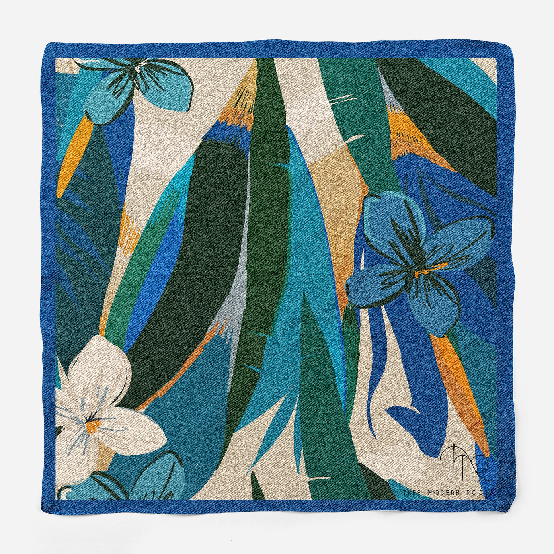 Blue Paradise Silk Pocket Square