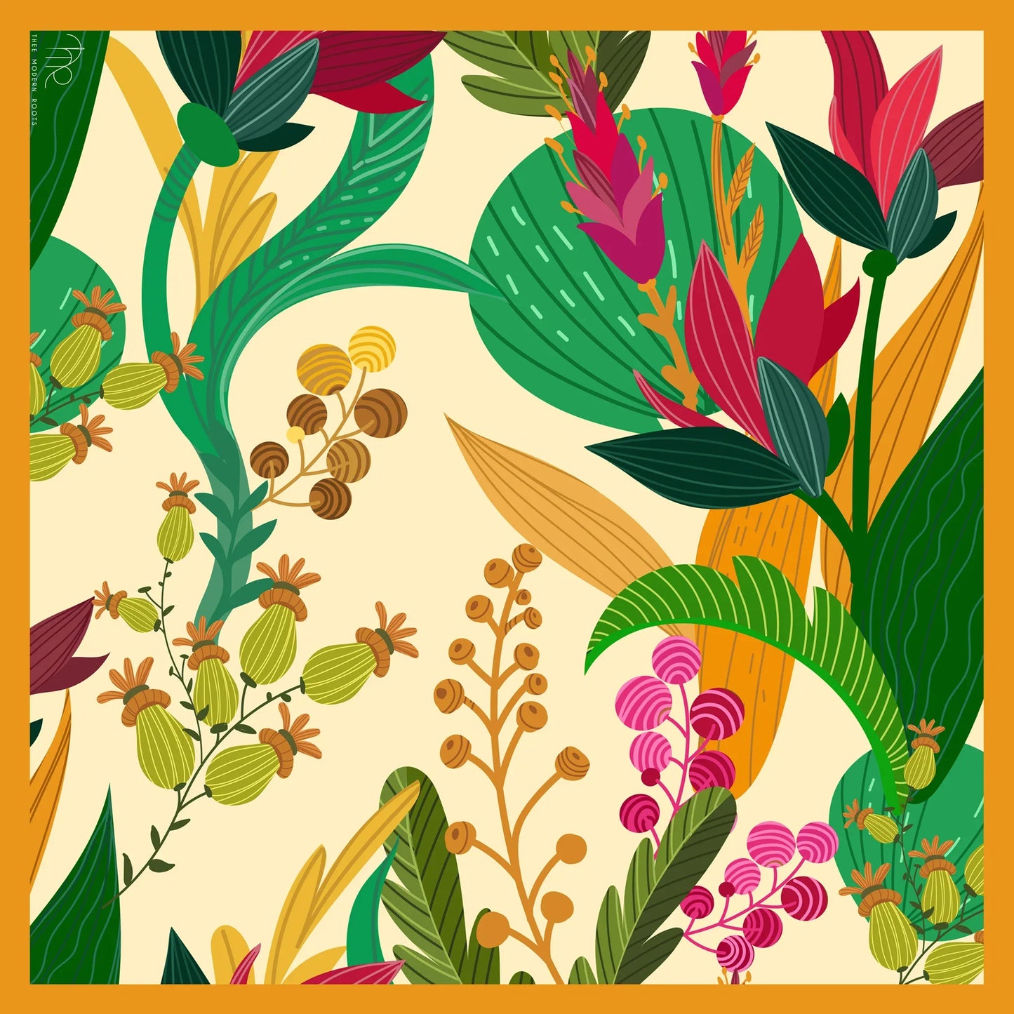 Tropical Paradise Silk Scarf - Thee Modern Roots