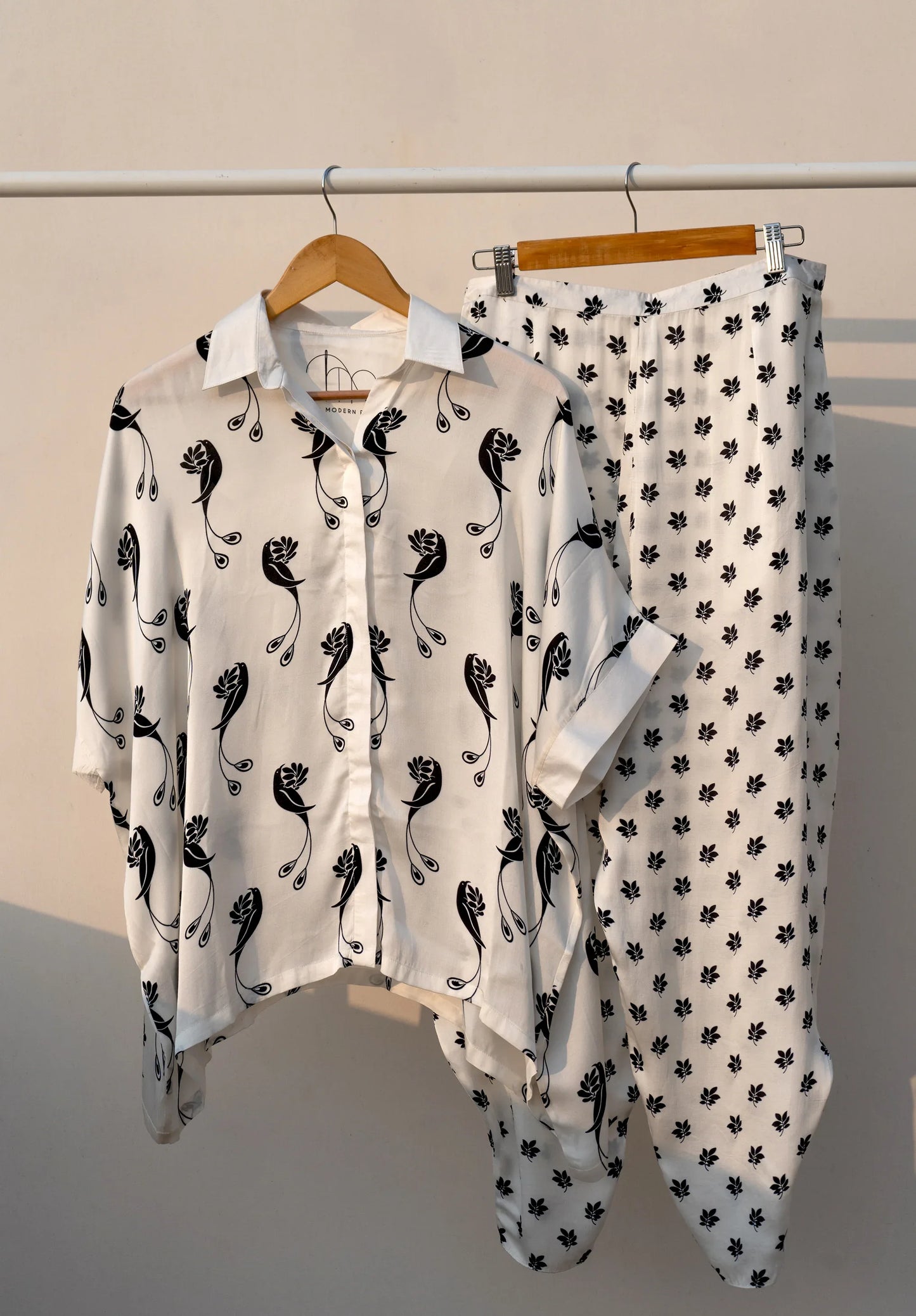 Hummingbird Boxy Shirt & Pant Co-Ord Set - Thee Modern Roots