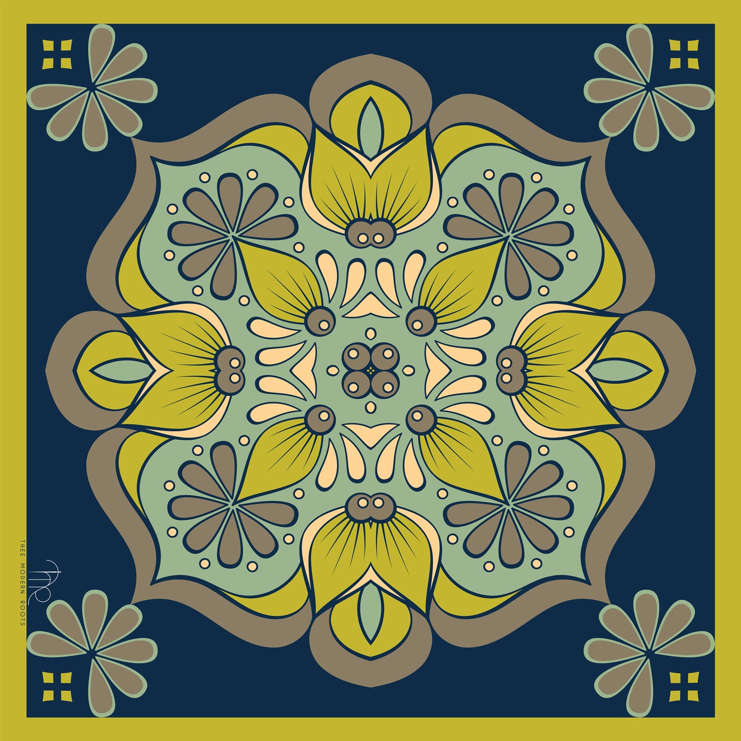 Sacred Geometry Cotton Scarf