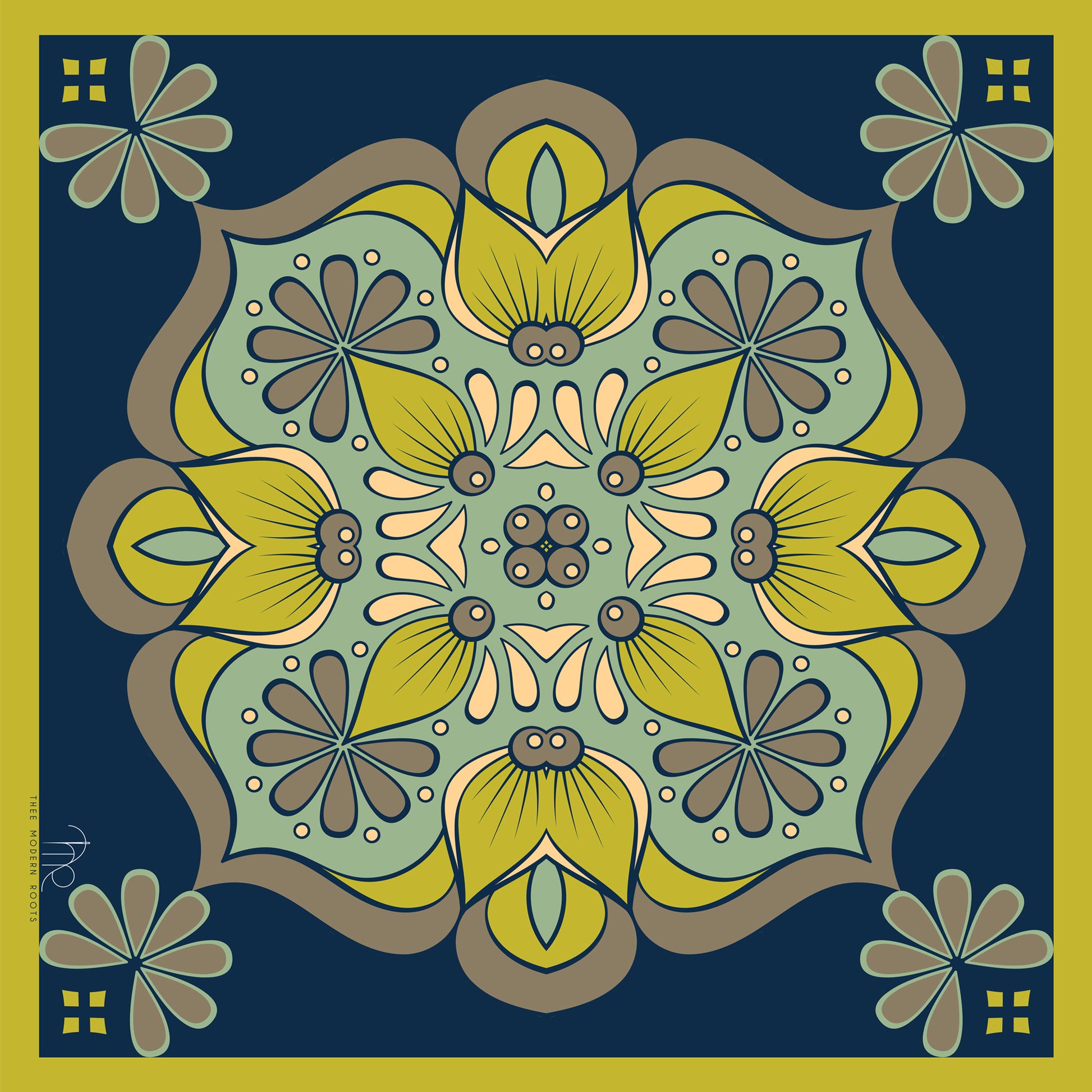 Sacred Geometry Cotton Scarf