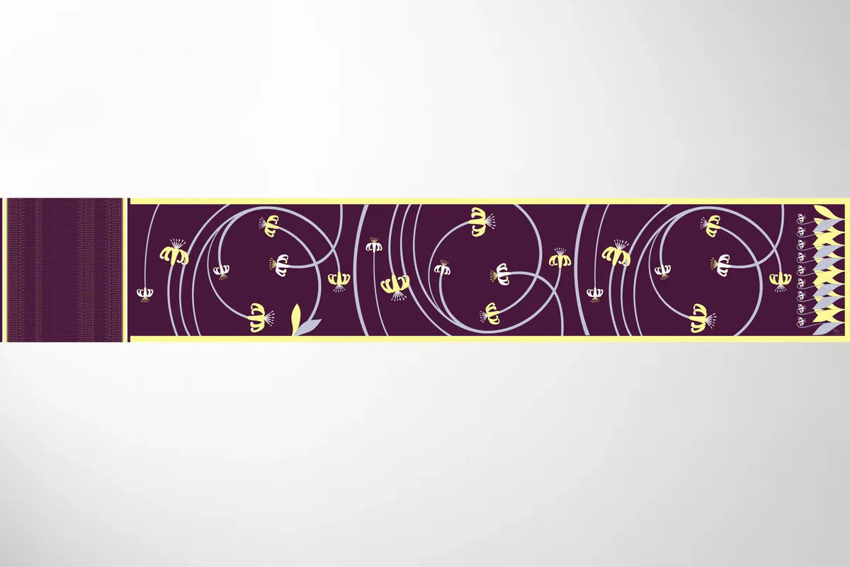 Floral Swirl Printed Satin Georgette Saree - Thee Modern Roots