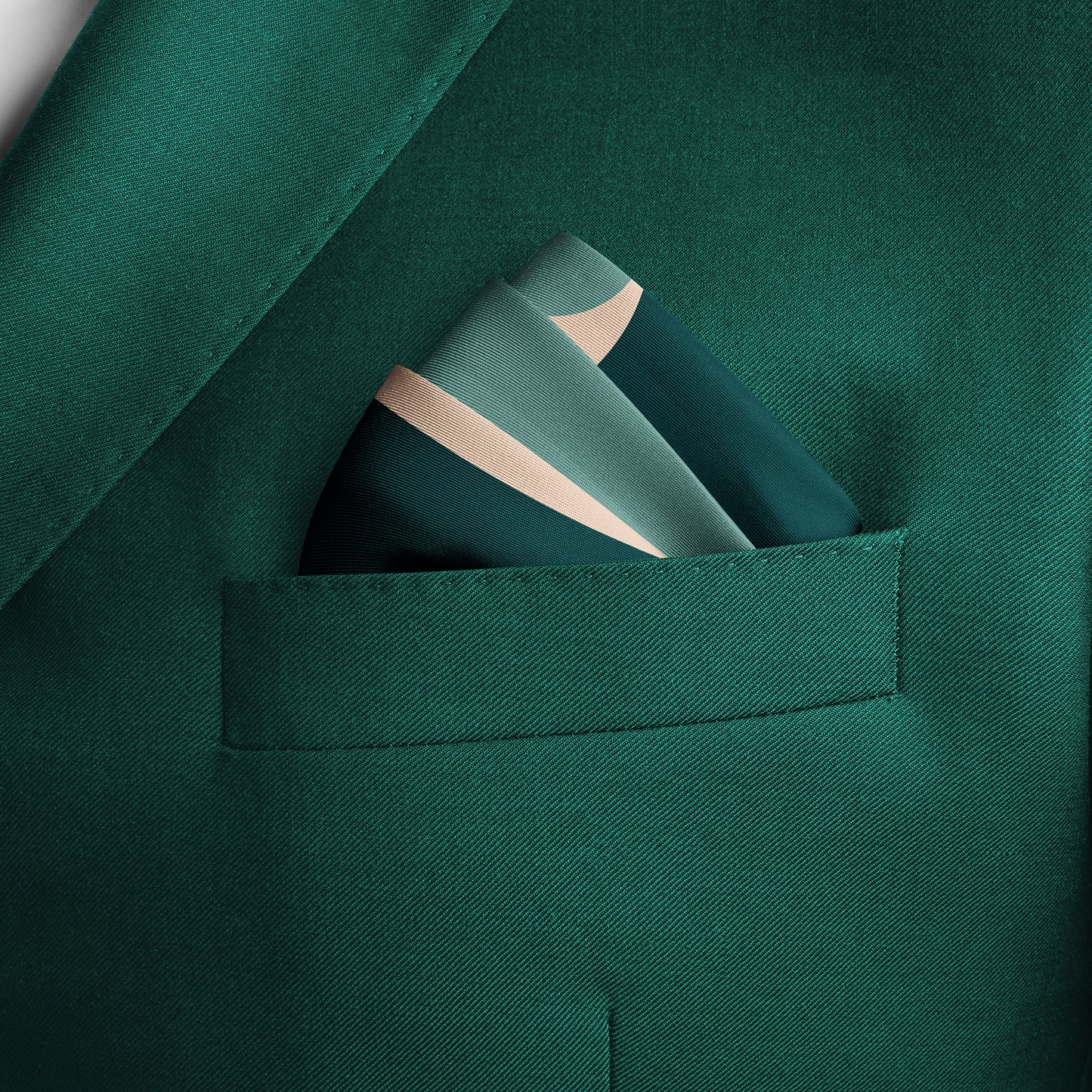 Green Oasis Silk Pocket Square