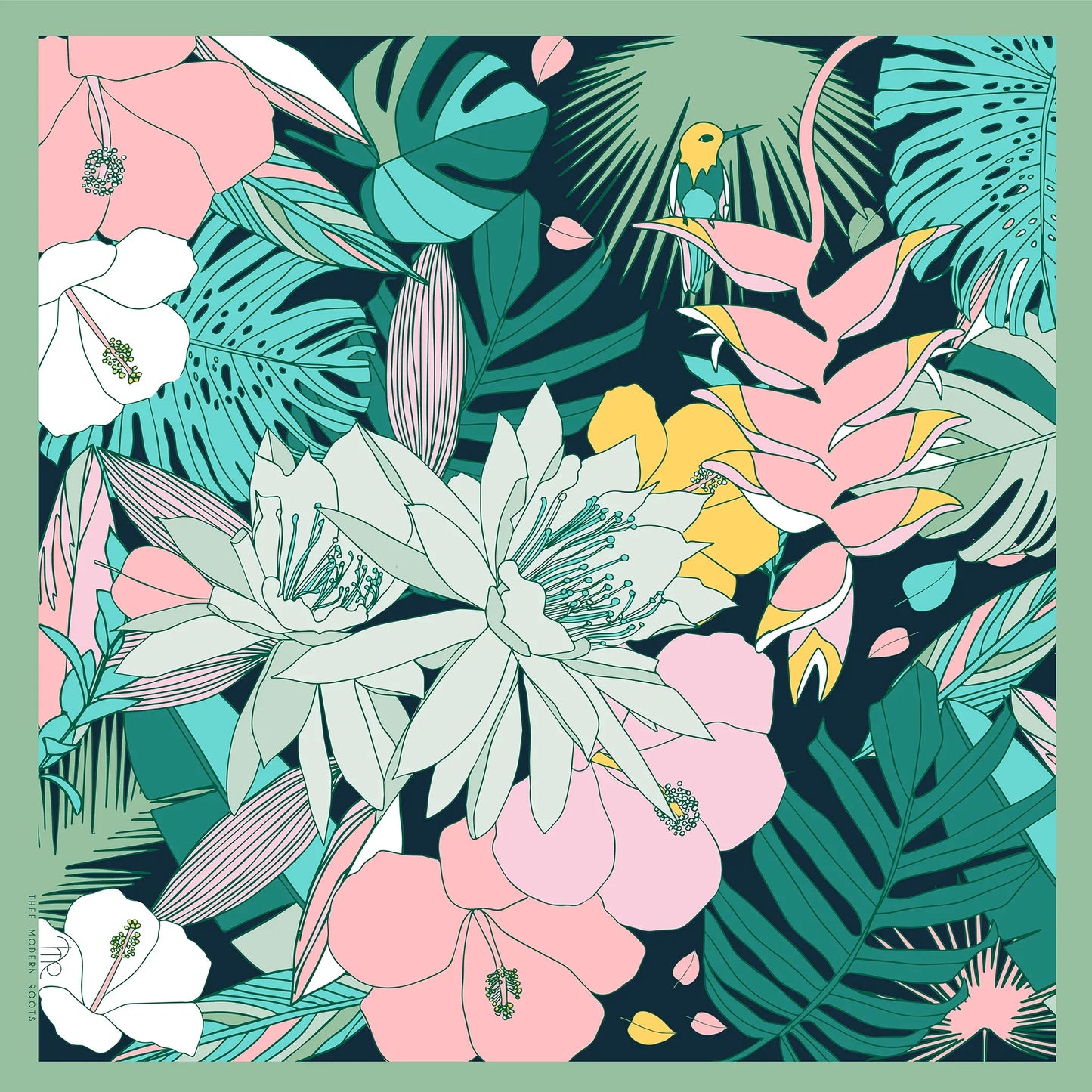 Flower Haven Cotton Scarf - Thee Modern Roots