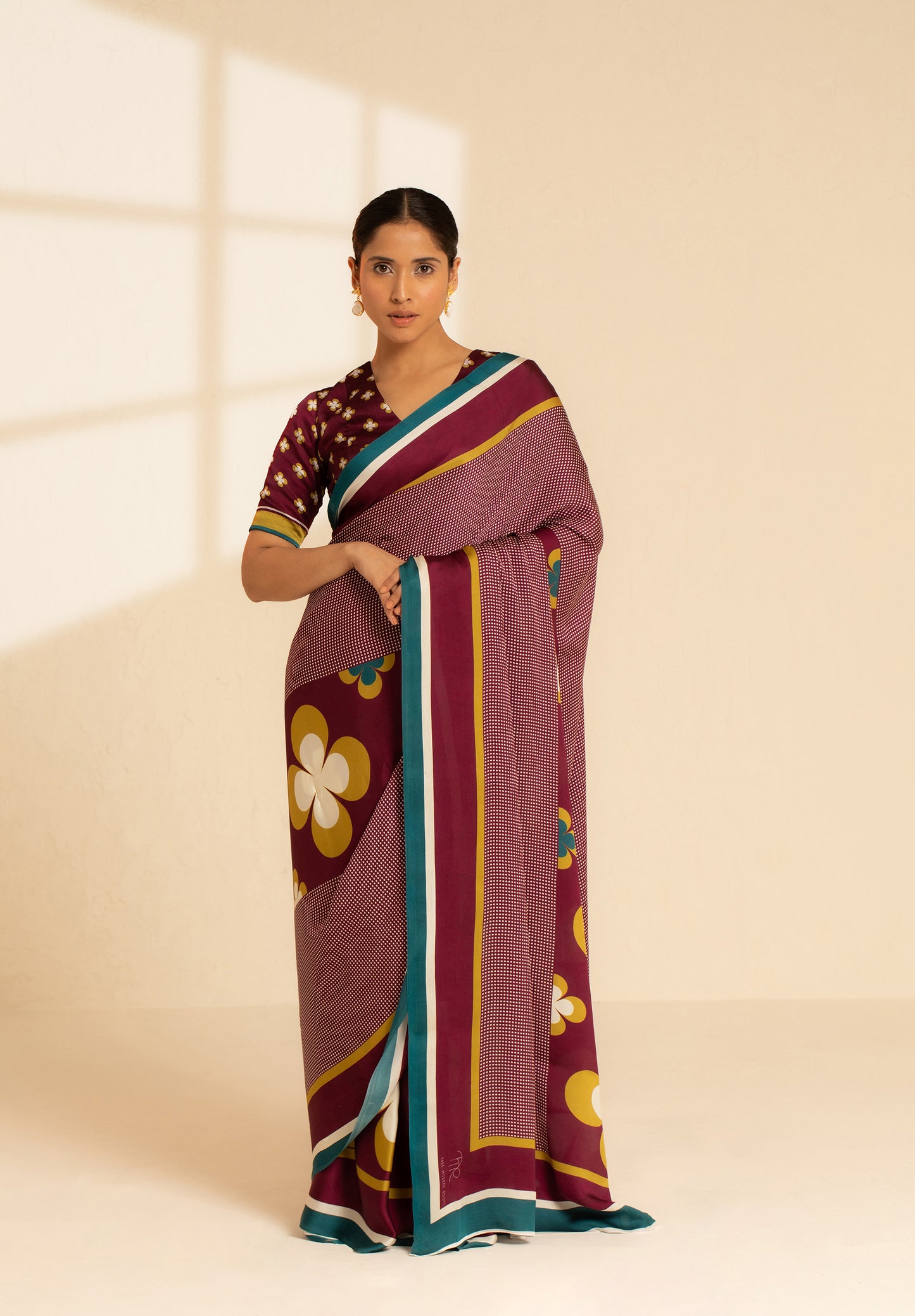 Retro Fusion Satin Georgette Saree