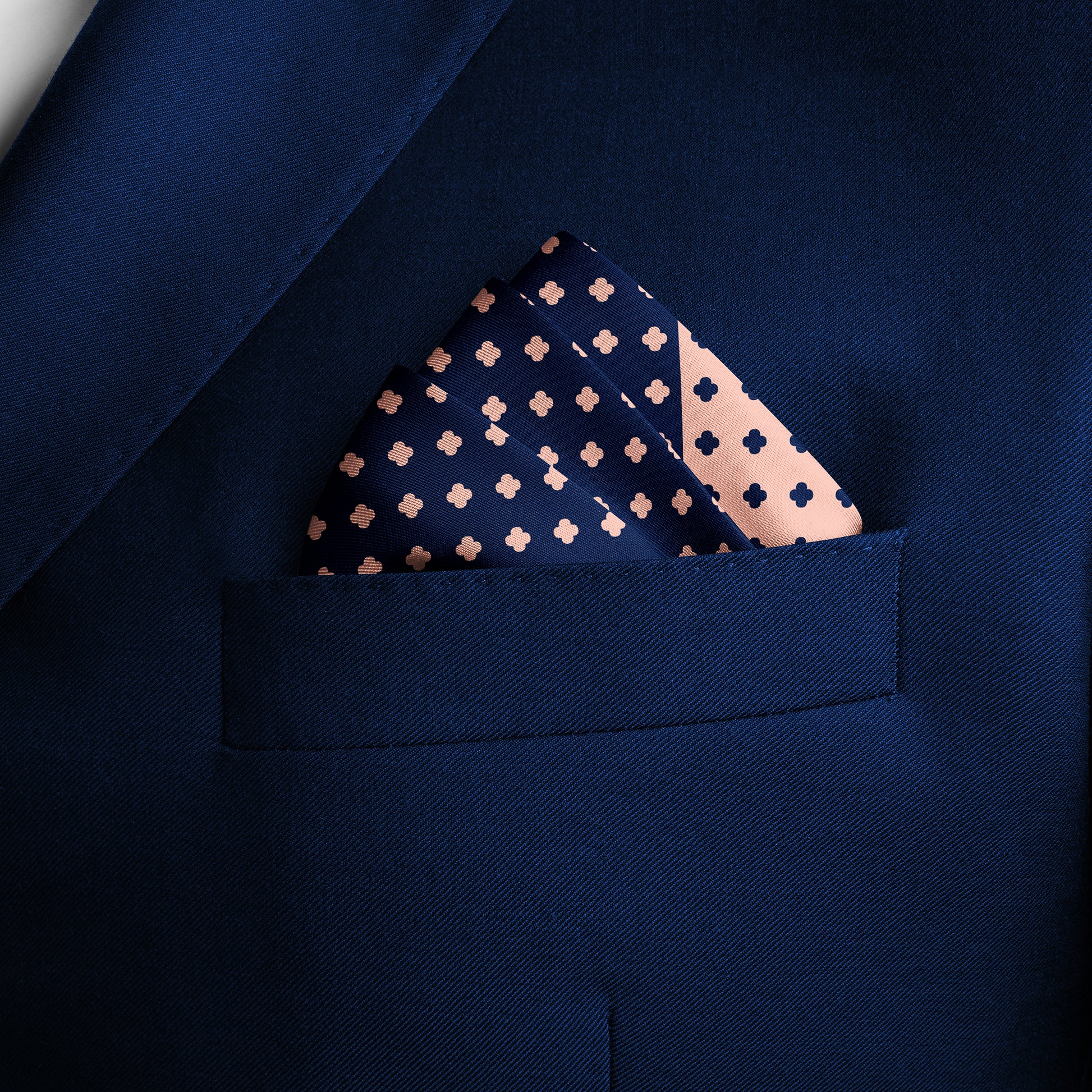 Midnight Garden Silk Pocket Square
