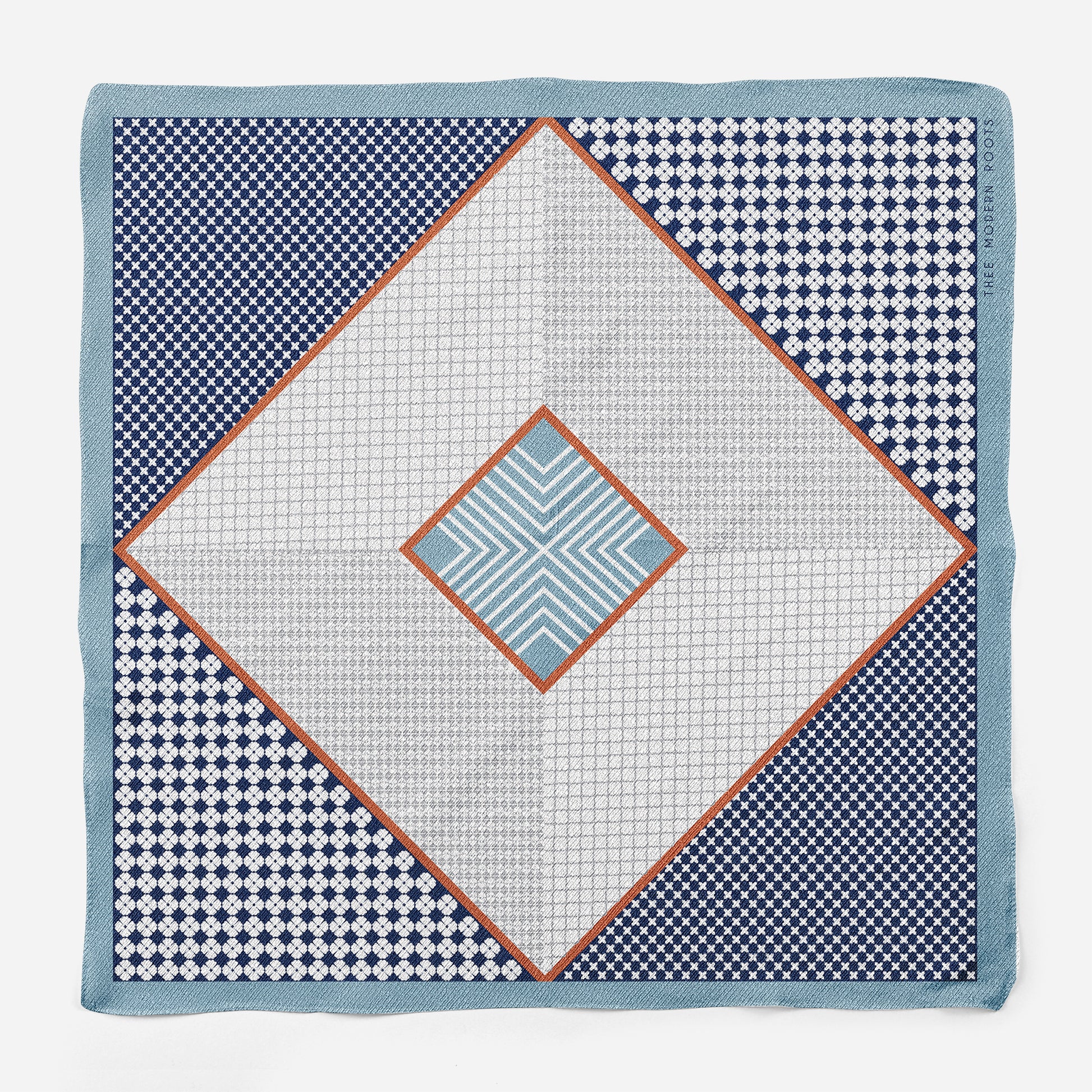Midnight Maze Silk Pocket Square