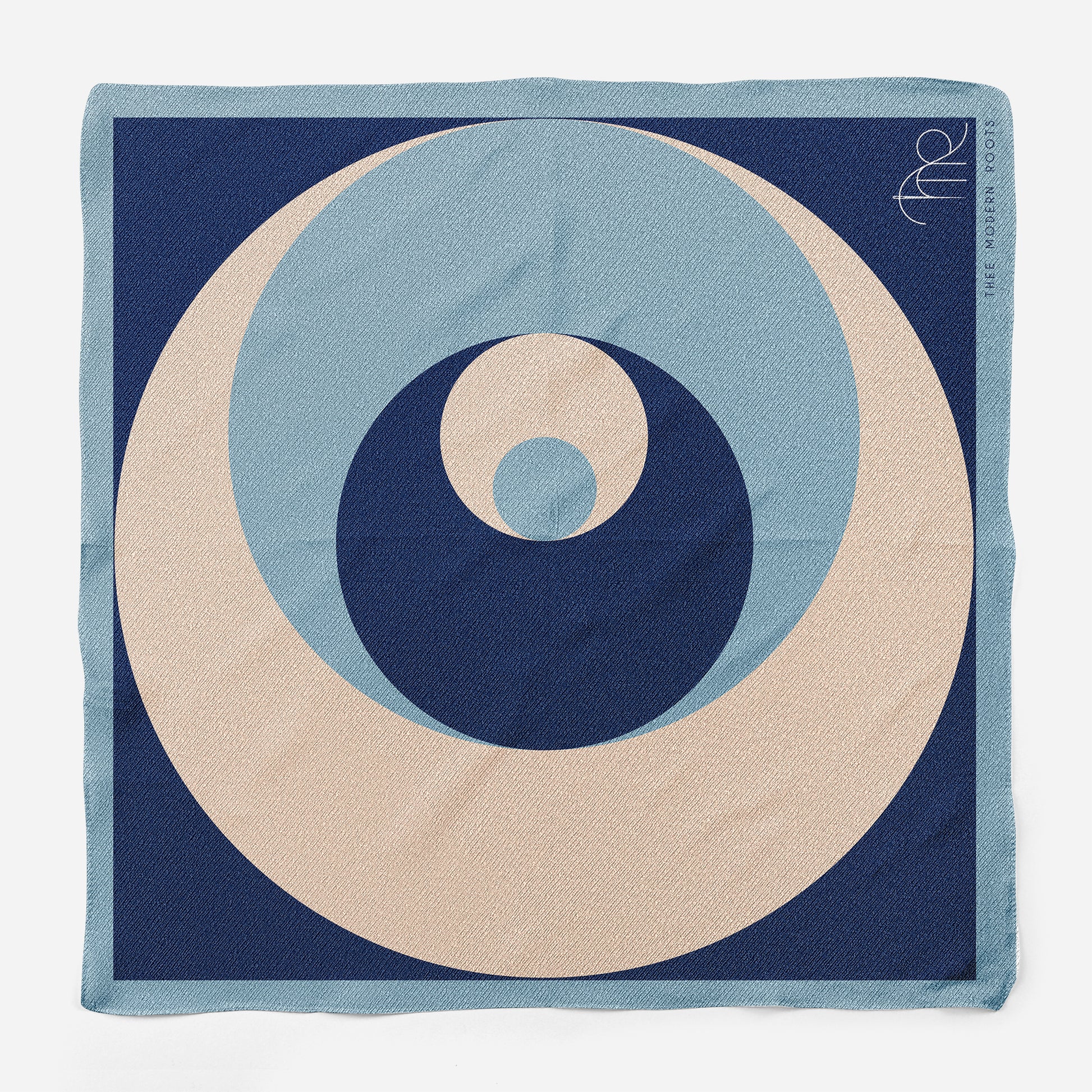 Whirlpool Blues Silk Pocket Square