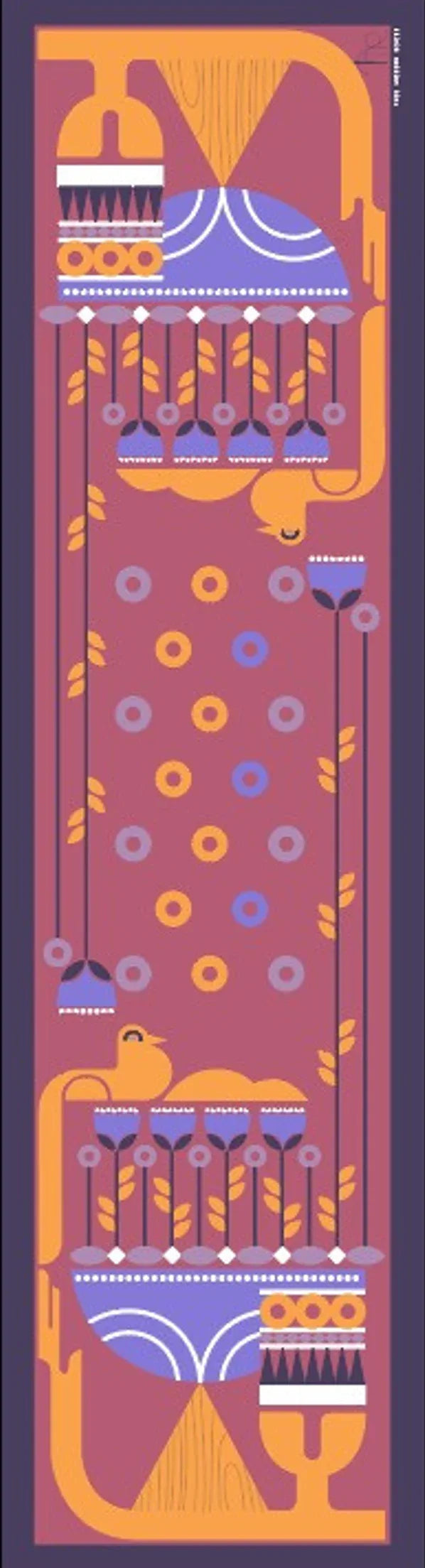 Bluebird's Bouncing Ballet Silk Stole - Thee Modern Roots