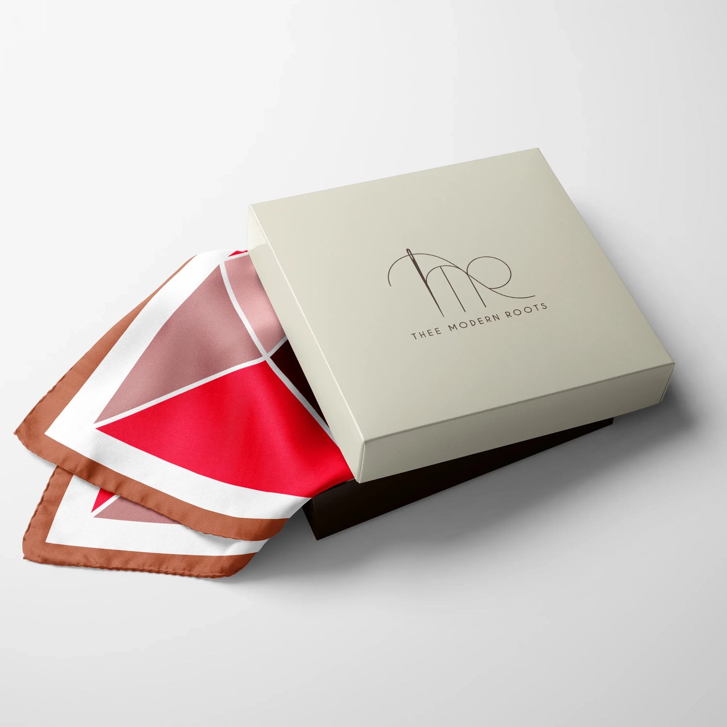 Crimson Mosaic Silk Pocket Square - Thee Modern Roots