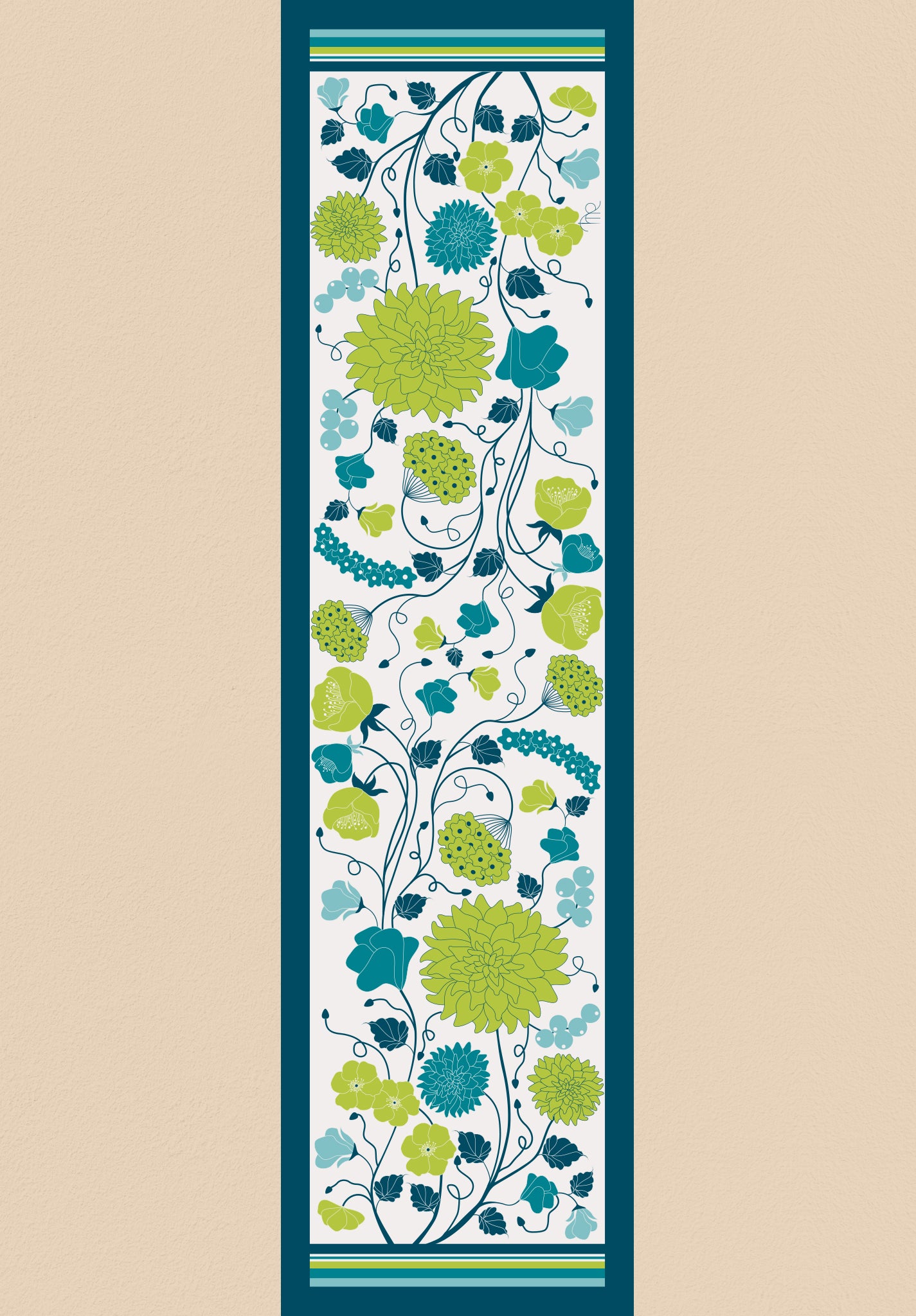 Emerald Ivy Silk Stole