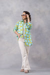Mango Polka Print Cotton Mul shirt