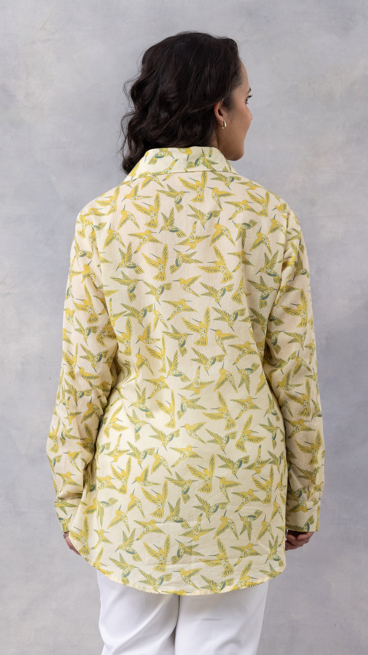 Buttercup Floral Flight Cotton Mul Printed Shirt
