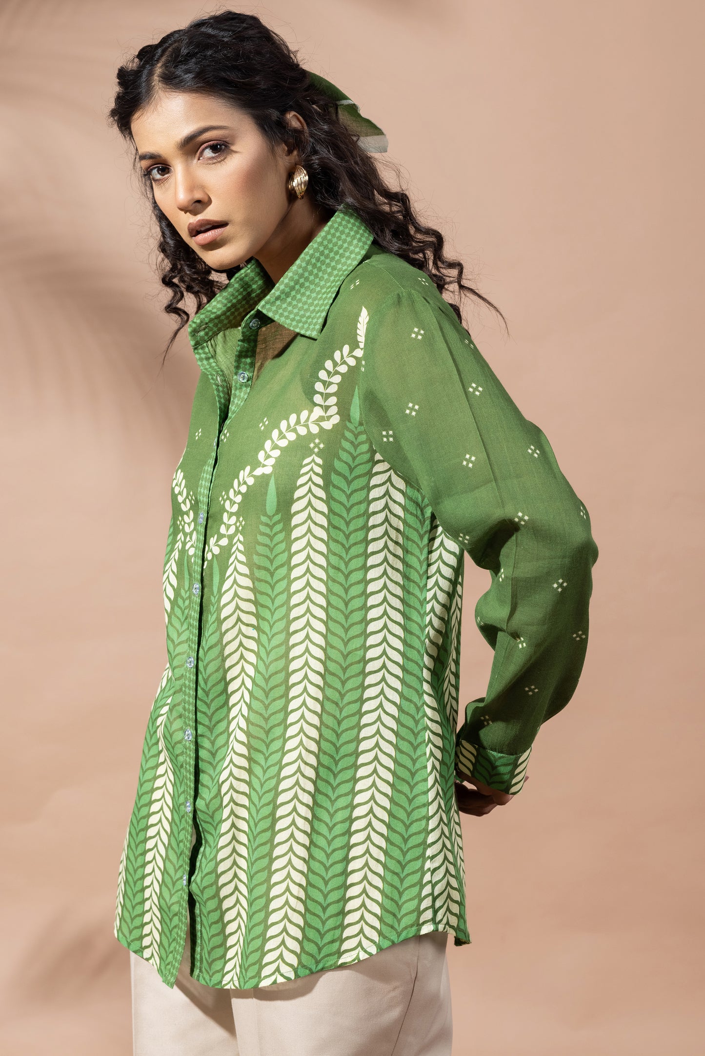 Chevron Forest Green Shirt