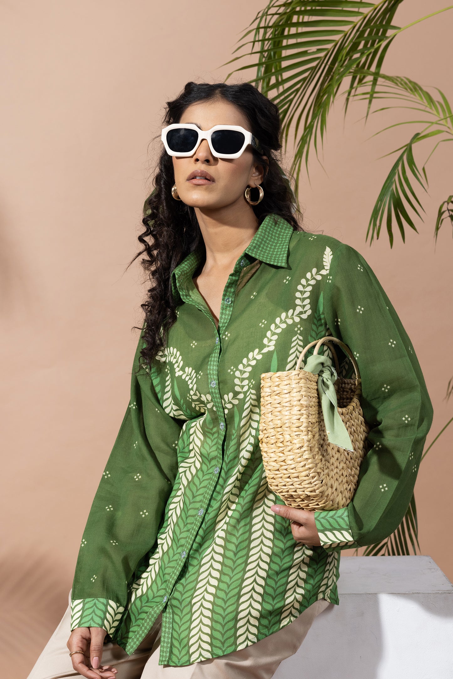 Chevron Forest Green Shirt