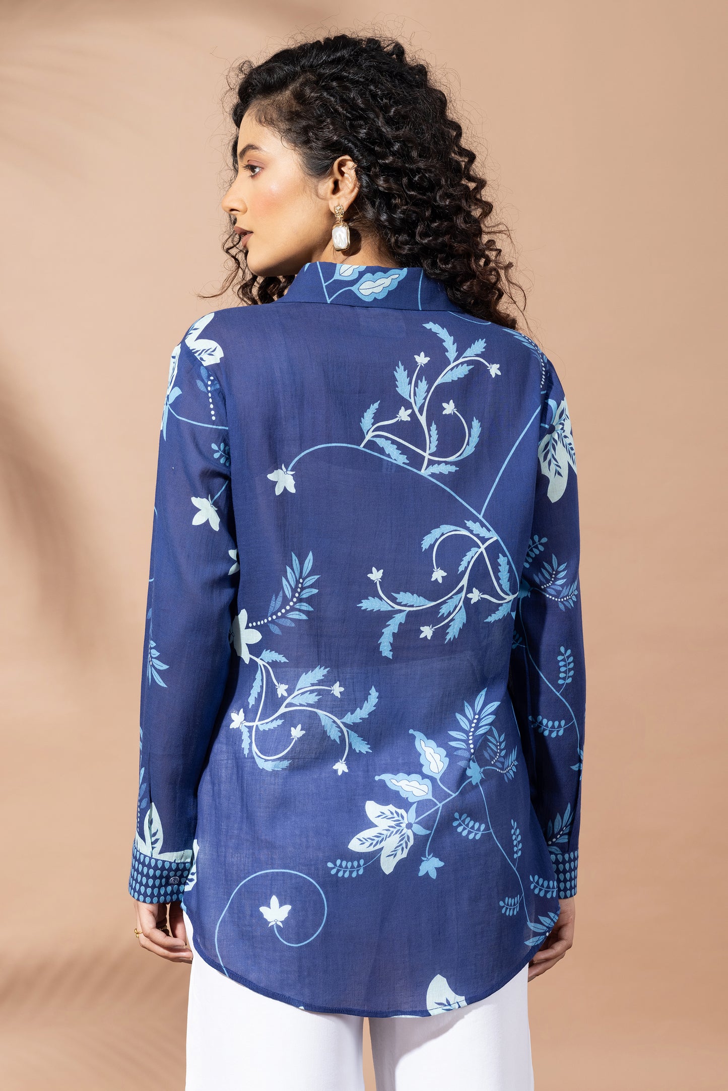 Ink Blue Bloom Shirt
