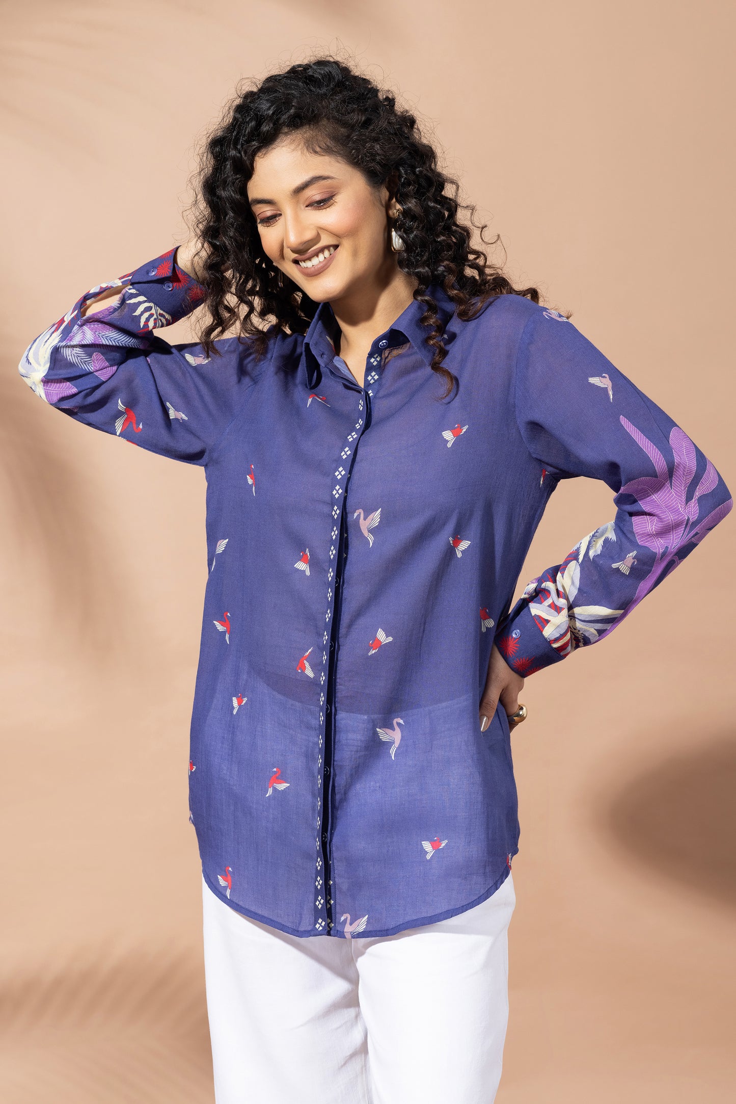 Blooming Ink Blue Shirt
