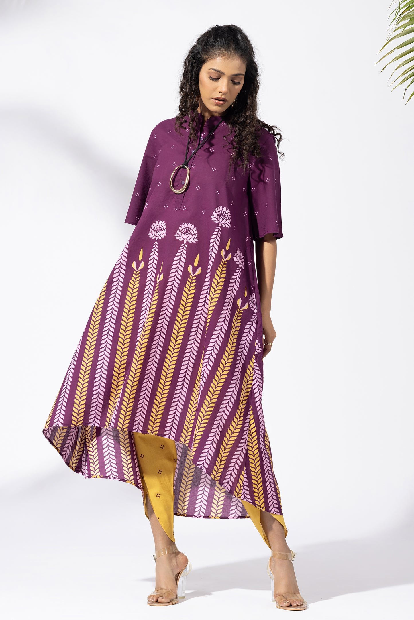 Chevron Plum Tunic Set
