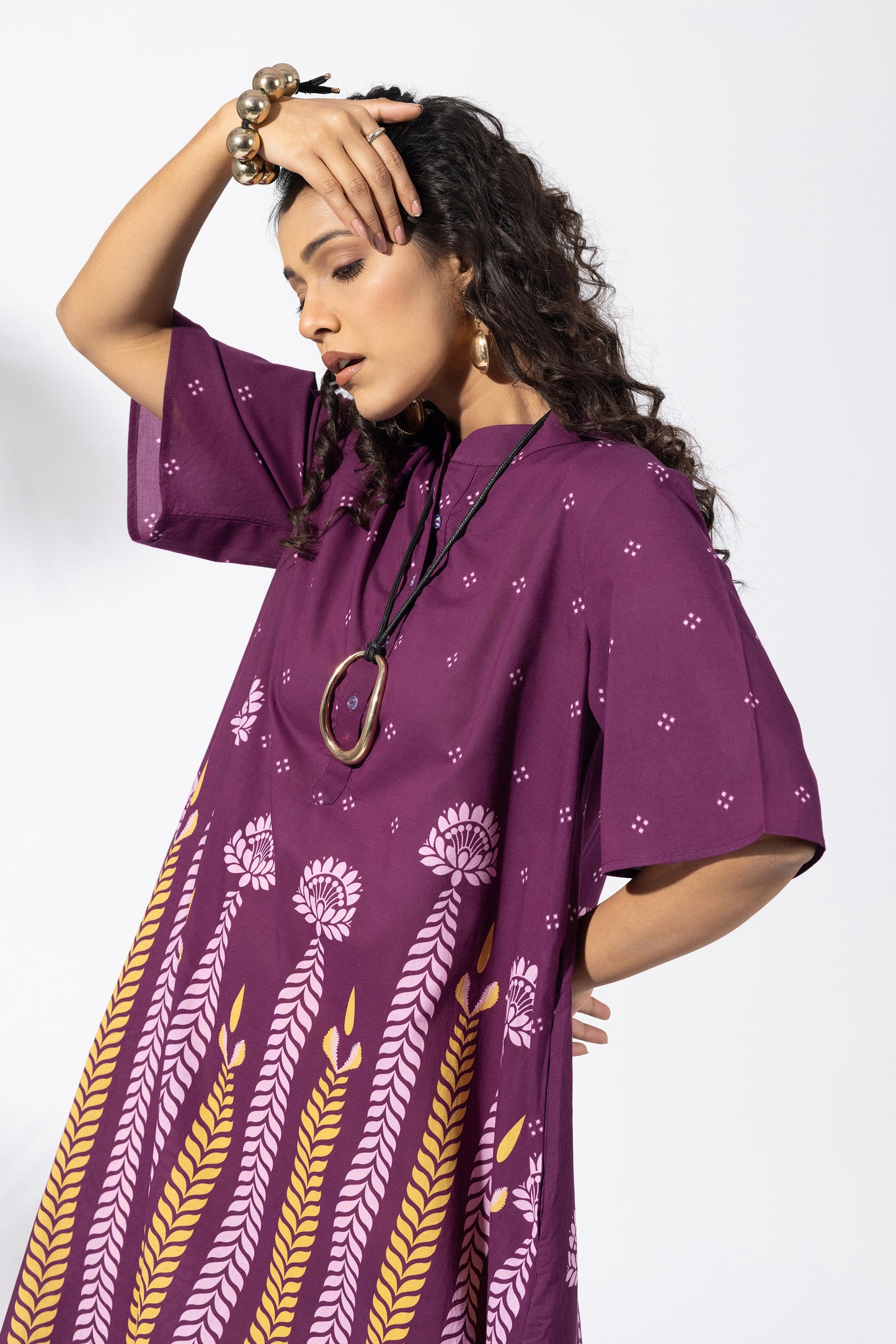 Chevron Plum Tunic Set