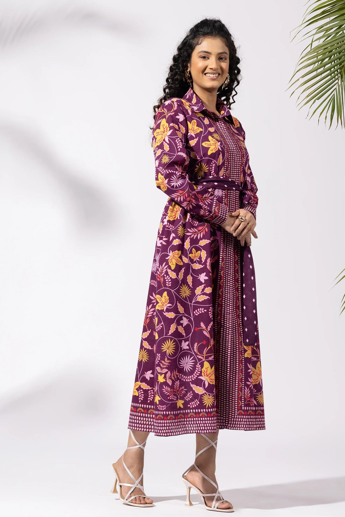 Muse Plum Shirt Dress - Thee Modern Roots