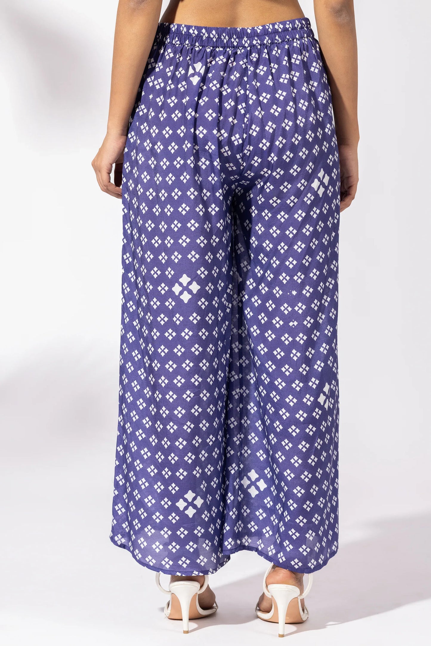 Floral Ink Blue Kurta Set - Thee Modern Roots