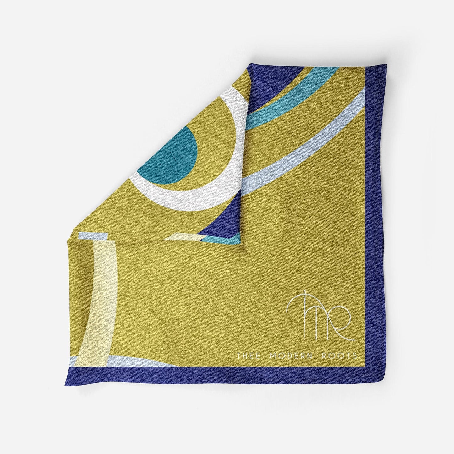 Circular Impressions Silk Pocket Square - Thee Modern Roots