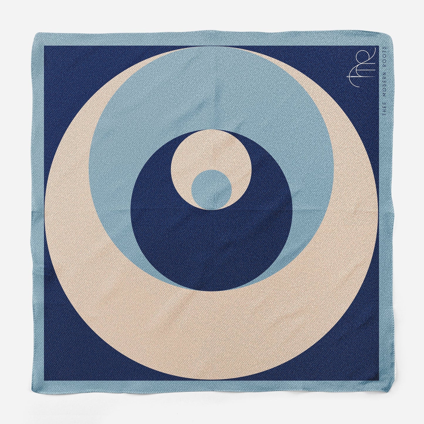 Whirlpool Blues Silk Pocket Square
