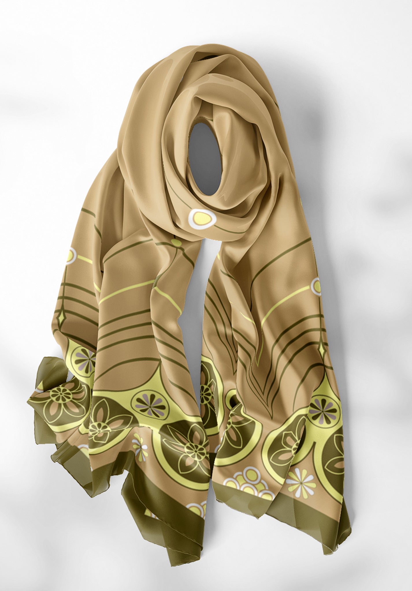Retro Heart Silk Dupatta