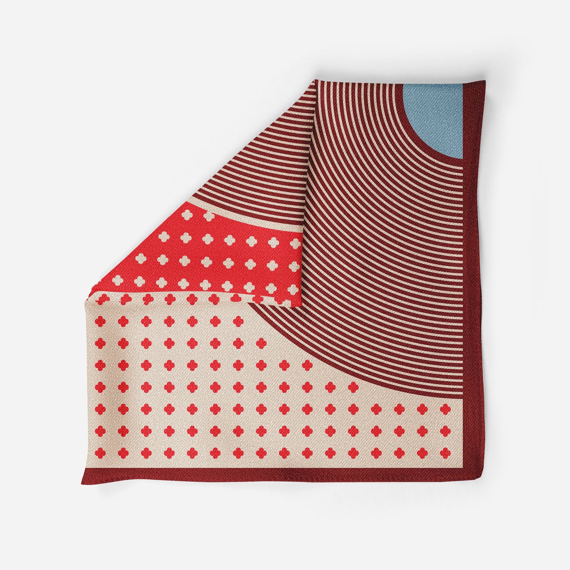 Geometric Garden Silk Pocket Square